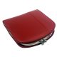 La Scala: fém keretes, íves piros női bőr pénztárca 10,5 x 9,5 cm