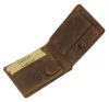 GreenDeed férfi barna bőr pénztárca díszdobozban 10,5 × 8 cm