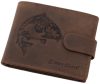 GreenDeed horgász bőr pénztárca ponty mintával 12,3 x 9 cm