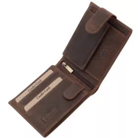   GreenDeed horgász bőr pénztárca ponty mintával 12,3 x 9 cm