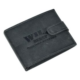 Wild Beast férfi sportos átkapcsos fekete bőr pénztárca