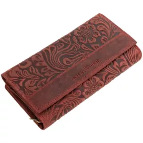 GreenDeed női bőr piros pénztárca 19 x 9 cm