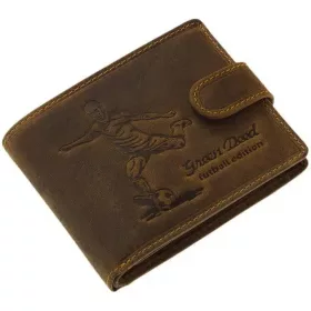   GreenDeed átkapcsos bőr pénztárca focis mintával 12 × 9,3 cm