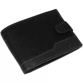   GreenDeed átkapcsos, férfi, fekete színű bőr pénztárca 13 × 9,5 cm