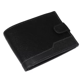   GreenDeed átkapcsos, férfi, fekete színű bőr pénztárca 12,5 × 10 cm