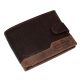 GreenDeed átkapcsos, férfi, sötétbarna színű bőr pénztárca 12,5 × 10 cm