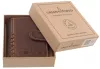 GreenDeed sötétbarna, átkapcsos kártyatartó 10 × 8 cm
