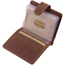GreenDeed barna, átkapcsos kártyatartó 10 × 8cm