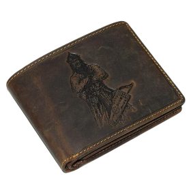   GreenDeed bőr pénztárca ősmagyar íjászt ábrázoló lenyomattal