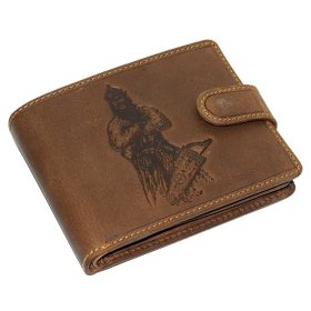   GreenDeed bőr pénztárca ősmagyar íjászt ábrázoló lenyomattal