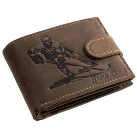   GreenDeed férfi pénztárca jégkorongos mintával 12 × 9,2 cm