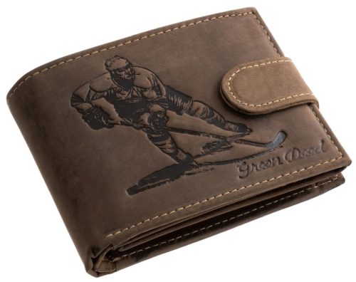 GreenDeed férfi pénztárca jégkorongos mintával 12 × 9,2 cm