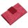 Giultieri: piros nyomott mintás,  nagyméretű női bőr pénztárca 16 x 10 cm