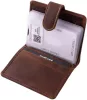 La Scala barna valódi bőr kártyatartó 10 × 8 cm