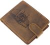 GreenDeed bőr átkapcsos pénztárca kamion lenyomattal 12 × 9,3 cm