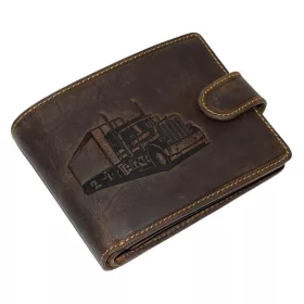   GreenDeed bőr átkapcsos pénztárca kamion lenyomattal 12 x 9,2 cm