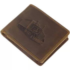 GreenDeed bőr pénztárca kamion lenyomattal 12 x 9,2 cm