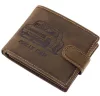 GreenDeed bőr pénztárca Lada VFTS lenyomattal, RFID, 12 × 9,3 cm