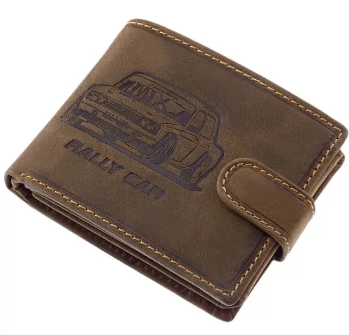 GreenDeed bőr pénztárca Lada VFTS lenyomattal, RFID, 12 × 9,3 cm