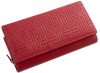 Női pénztárca valódi bőrből La Scala Luxury piros bőr pénztárca  13 x 9,5 cm