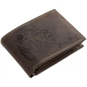 GreenDeed bőr pénztárca német juhászkutya mintával, RFID védelemmel