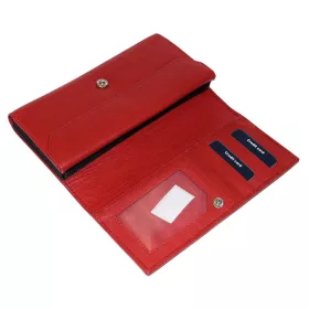 La Scala piros bőr pénztárca, brifkó 19 × 11,3 cm