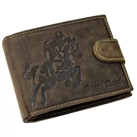 GreenDeed bőr pénztárca zsoké lovas lenyomattal, RFID
