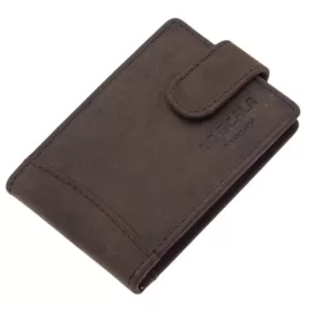 LA SCALA sötétbarna bőr kártyatartó, RFID 10,5 x 7 cm