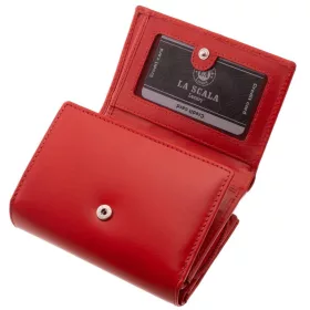 La Scala kisméretű női piros bőr pénztárca