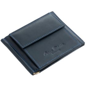 Corvo Bianco sötétkék bőr dollártárca 11 × 9,2 cm