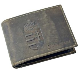 GreenDeed bőr pénztárca címer mintával, RFID