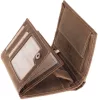 GreenDeed barna bőr irattartó pénztárca magyar címer mintával 12,6 × 9,5 cm