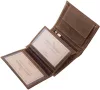 GreenDeed barna bőr irattartó pénztárca magyar címer mintával 12,6 × 9,5 cm