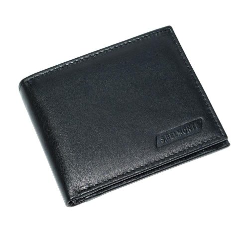S.Belmonte férfi, bőr, pántnélküli, fekete színű pénztárca 11,5 × 9 cm