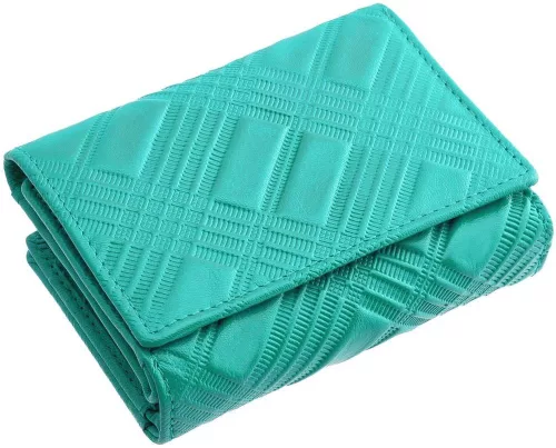 La Scala türkiz női bőr pénztárca 13 x 9 cm