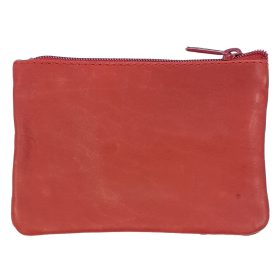 Piros bőr kulcstartó 12 x 8 cm