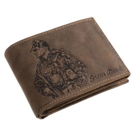 GreenDeed bőr pénztárca magyar katona motívummal
