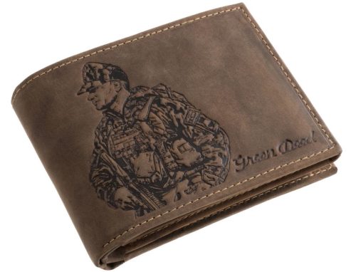 GreenDeed bőr pénztárca magyar katona motívummal