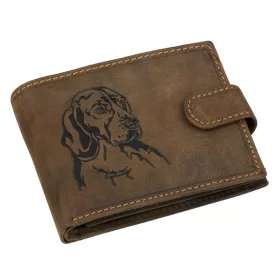   GreenDeed bőr pénztárca vizsla mintával, RFID védelemmel