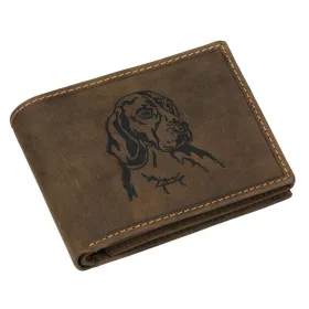  GreenDeed bőr pénztárca vizsla mintával, RFID védelemmel