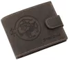 GreenDeed férfi bivalybőr pénztárca Nyilas csillagjegy mintával 12 × 9,2 cm