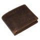 GreenDeed férfi barna bőr pénztárca díszdobozban 10,5 × 8 cm