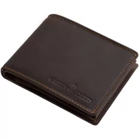 GreenDeed bőr barna pénztárca 12 × 9,5 cm