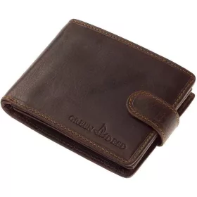 GreenDeed bőr barna pénztárca 12 × 9,5 cm