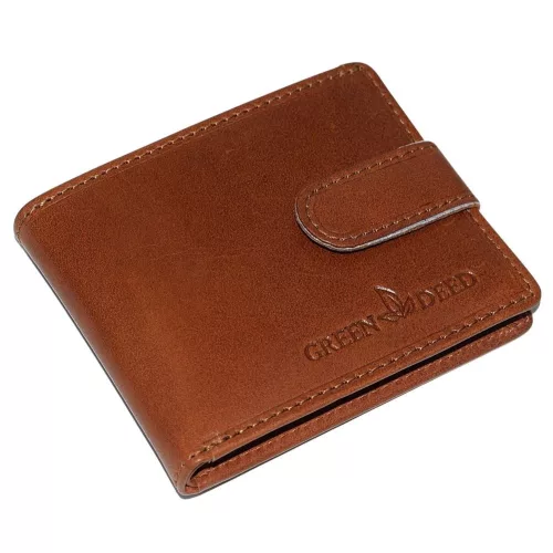 GreenDeed konyak színű, átkapcsos kártyatartó 10 × 7 cm