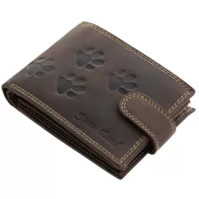 GreenDeed bőr pénztárca német juhászkutya mintával, RFID védelemmel