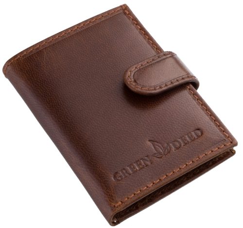 GreenDeed bőr kártyatartó átkapcsolóval 10,2 x 7,5 cm