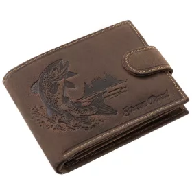 GreenDeed bőr pénztárca német juhászkutya mintával, RFID védelemmel