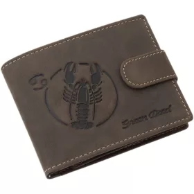   GreenDeed férfi pénztárca Rák csillagjegy mintával 12 × 9,2 cm