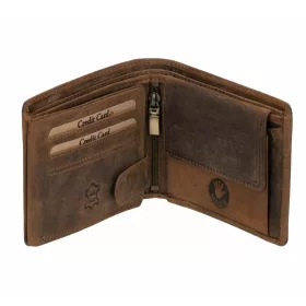 GreenDeed bőr pénztárca helikopter mintával 12 × 9,2 cm